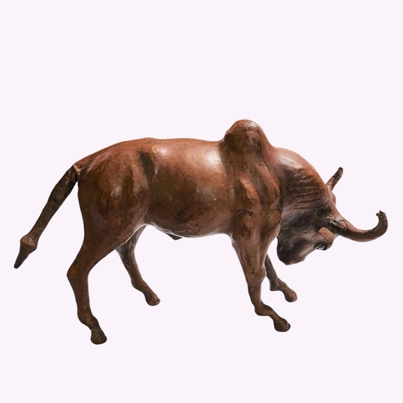 VTG Leather Wrapped Bull Sculpture Rustic , Handmade Figurine
15”L x 5"w x 9.5"H - Picture 6 of 12